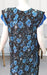 Black/Blue Garden Lycra Soft Extra Large Nighty . Stretchable Lycra Fabric | Laces and Frills - Laces and Frills