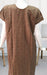 Brown Flora Soft Free Size Nighty  . Soft Breathable Fabric | Laces and Frills - Laces and Frills