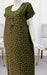 Mehndi Green Hearts Spun Free Size Nighty. Flowy Spun Fabric | Laces and Frills - Laces and Frills