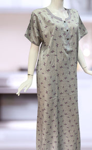 Light Blue Abstract  XXL Spun Nighty. Flowy Spun Fabric | Laces and Frills - Laces and Frills