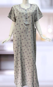 Light Blue Abstract  XXL Spun Nighty. Flowy Spun Fabric | Laces and Frills - Laces and Frills