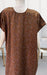 Brown Tiny Flora Soft Cotton 3XL Nighty . Soft Breathable Fabric | Laces and Frills - Laces and Frills