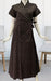 Brown Leafy House Coat Set. Soft Breathable Fabric | Laces and Frills - Laces and Frills