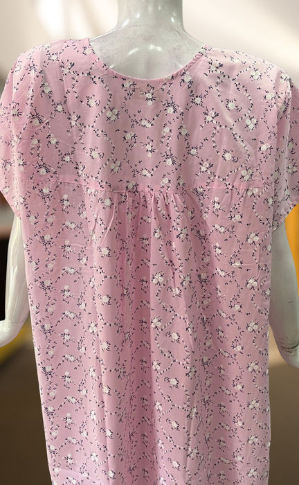 Pink Garden Pure Boutique Cotton Nighty. Pure Durable Cotton | Laces and Frills - Laces and Frills