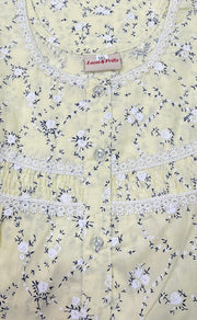 Yellow Garden Pure Boutique Cotton Nighty. Pure Durable Cotton | Laces and Frills - Laces and Frills