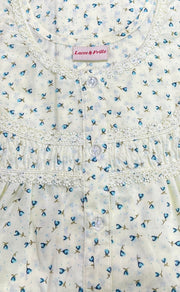 Yellow Floral Boutique Pastel Nighty. Pure Durable Cotton | Laces and Frills - Laces and Frills