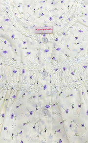 Yellow Floral Boutique Pastel Nighty. Pure Durable Cotton | Laces and Frills - Laces and Frills