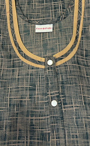 Bottle Green Stripes Soft Free Size Nighty . Soft Breathable Fabric | Laces and Frills - Laces and Frills