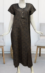 Navy Blue Stripes Soft Free Size Nighty . Soft Breathable Fabric | Laces and Frills - Laces and Frills