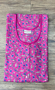 Pink Garden House Coat Set. Soft Breathable Fabric | Laces and Frills - Laces and Frills