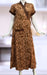 Brown/Peach Abstract House Coat Set. Soft Breathable Fabric | Laces and Frills - Laces and Frills
