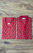 Red Floral House Coat Set. Soft Breathable Fabric | Laces and Frills - Laces and Frills