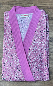 Pink Garden House Coat Set. Soft Breathable Fabric | Laces and Frills - Laces and Frills