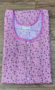 Pink Garden House Coat Set. Soft Breathable Fabric | Laces and Frills - Laces and Frills