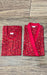 Red Flora House Coat Set. Soft Breathable Fabric | Laces and Frills - Laces and Frills