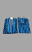 Black/Blue Polka Dot Satin House Coat Set - Laces and Frills