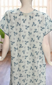 Sky Blue Floral Pure Cotton. Pure Durable Cotton | Laces and Frills - Laces and Frills