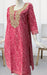 Rani Pink Embroidery Jaipuri Cotton Kurti. Pure Versatile Cotton. | Laces and Frills - Laces and Frills