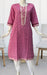 Lavender Pink Floral Jaipuri Cotton Kurti. Pure Versatile Cotton. | Laces and Frills - Laces and Frills