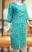 Turquoise Blue Flora Jaipuri Cotton Kurti. Pure Versatile Cotton. | Laces and Frills - Laces and Frills