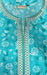 Turquoise Blue Flora Jaipuri Cotton Kurti. Pure Versatile Cotton. | Laces and Frills - Laces and Frills