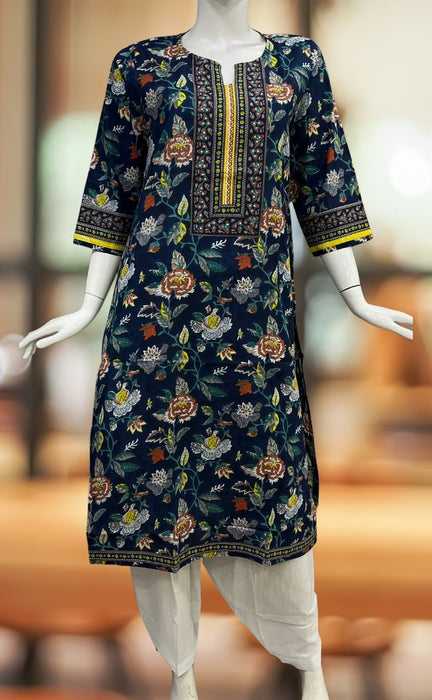 Designer Cotton Printed Embroidered Kurti With Pant and Dupatta Set, Jaipuri  Style Lace Work Summer Kurti With Pant Set, Gift for Her, - Etsy