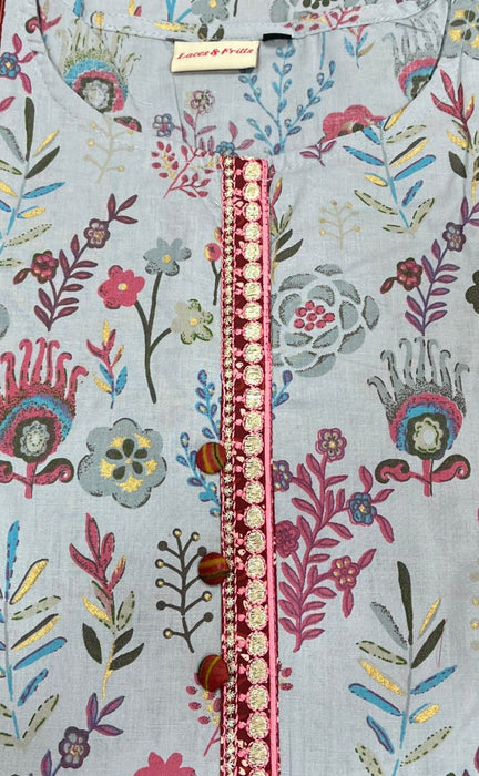 Grey Garden Jaipuri Cotton Kurti. Pure Versatile Cotton. | Laces and Frills - Laces and Frills