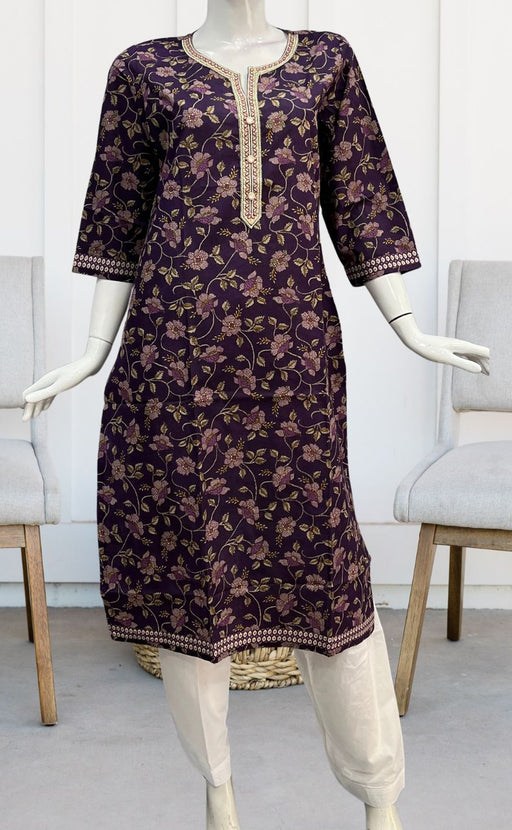 Violet Garden Jaipuri Cotton Kurti. Pure Versatile Cotton. | Laces and Frills - Laces and Frills