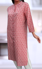 Pink Tiny Flora Jaipuri Cotton Kurti. Pure Versatile Cotton. | Laces and Frills - Laces and Frills