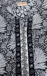 Black Garden Jaipuri Cotton Kurti. Pure Versatile Cotton. | Laces and Frills - Laces and Frills