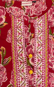 Red Floral Jaipuri Cotton Kurti. Pure Versatile Cotton. | Laces and Frills