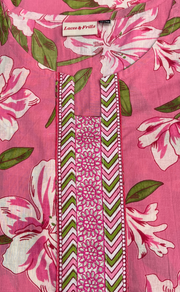 Pink Garden Jaipuri Cotton Kurti. Pure Versatile Cotton. | Laces and Frills