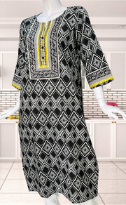 Black Floral Jaipuri Cotton Kurti. Pure Versatile Cotton. | Laces and Frills