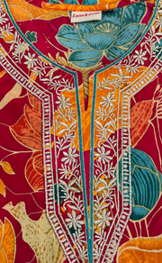 Pink/Red Garden Jaipuri Cotton Kurti. Pure Versatile Cotton. | Laces and Frills