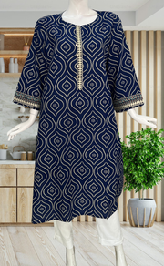 Royal Blue Bandini Jaipuri Cotton Kurti. Pure Versatile Cotton. | Laces and Frills - Laces and Frills