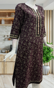 Violet Garden Jaipuri Cotton Kurti. Pure Versatile Cotton. | Laces and Frills - Laces and Frills