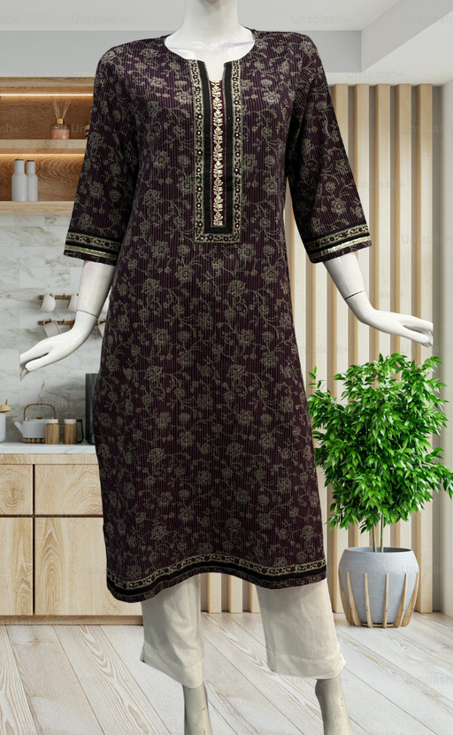 Violet Garden Jaipuri Cotton Kurti. Pure Versatile Cotton. | Laces and Frills - Laces and Frills