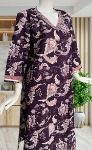 Violet Garden Jaipuri Cotton Kurti. Pure Versatile Cotton. | Laces and Frills - Laces and Frills