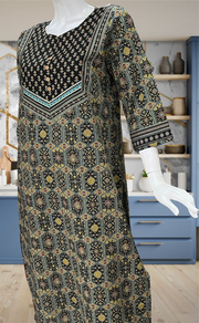 Black Ethnic Print Jaipuri Cotton Kurti. Pure Versatile Cotton. | Laces and Frills