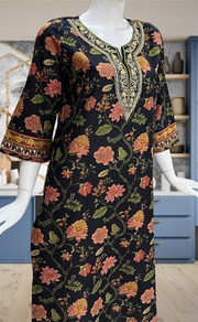 Black Garden Jaipuri Cotton Kurti. Pure Versatile Cotton. | Laces and Frills