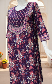 Violet Garden Jaipuri Cotton Kurti. Pure Versatile Cotton. | Laces and Frills