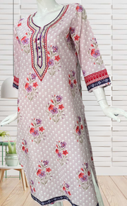 Lavender Garden Jaipuri Cotton Kurti. Pure Versatile Cotton. | Laces and Frills - Laces and Frills