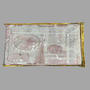 White/Pink Geometric White Lace Double Bedsheet with Lace Pillow Covers/108" x 108" - Laces and Frills