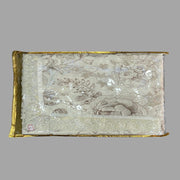 White/Brown Garden White Lace Double Bedsheet with Lace Pillow Covers/108" x 108" - Laces and Frills