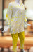 White/Yellow Chikankari Short Kurti/Pant Co-Ord Set . Versatile Cotton Fabric. | Laces and Frills - Laces and Frills