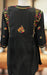Black Chikankari Short Kurti. Flowy Rayon Fabric. | Laces and Frills - Laces and Frills