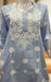 Blue Machine Chikankari Kurti.  Versatile Cotton Fabric. | Laces and Frills - Laces and Frills
