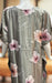 Grey Floral Satin Kaftan .Soft Silky Satin | Laces and Frills - Laces and Frills
