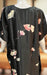 Black Floral Satin Kaftan .Soft Silky Satin | Laces and Frills - Laces and Frills
