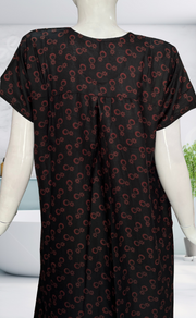 Black Flora Spun Nighty. Flowy Spun Fabric | Laces and Frills